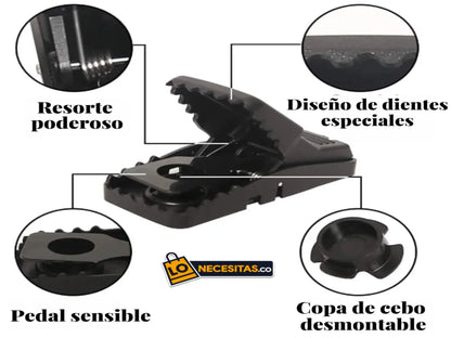 Mouseterminator® Trampa Mata Ratones Reutilizable | Se Vende Por Dos Unidades