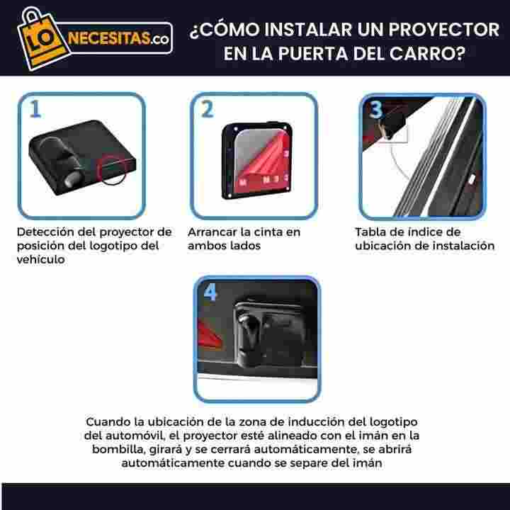 Luz de Logo para Puerta de Carro | Proyector Para Piso