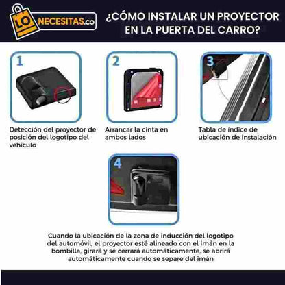 Luz de Logo para Puerta de Carro | Proyector Para Piso