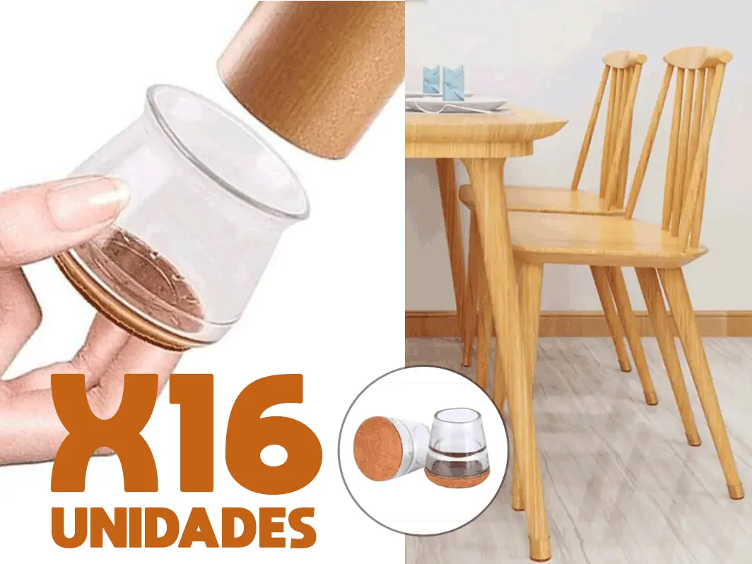 GuardGlide® / Protector para patas de sillas x 16 unidades