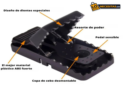 Mouseterminator® Trampa Mata Ratones Reutilizable | Se Vende Por Dos Unidades