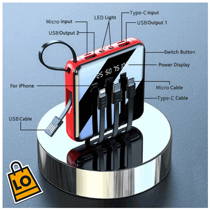 PortiEnergía®/POWER BANK DIGITAL CON CABLES