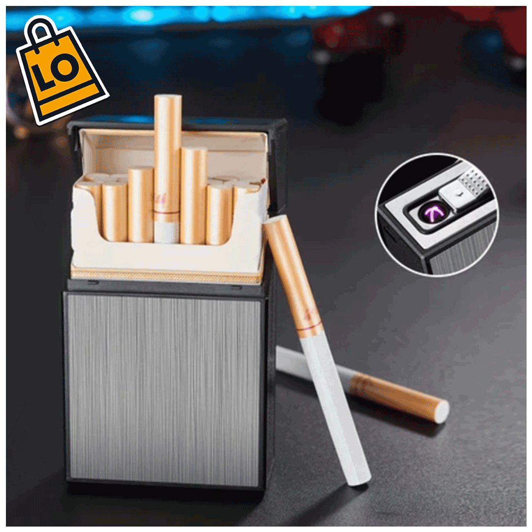 CigaraFire® PORTA CIGARRILLOS CON ENCENDEDOR