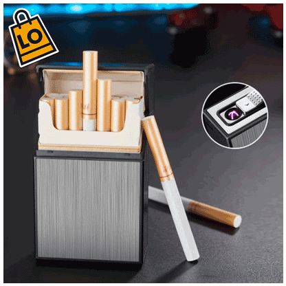 CigaraFire® PORTA CIGARRILLOS CON ENCENDEDOR