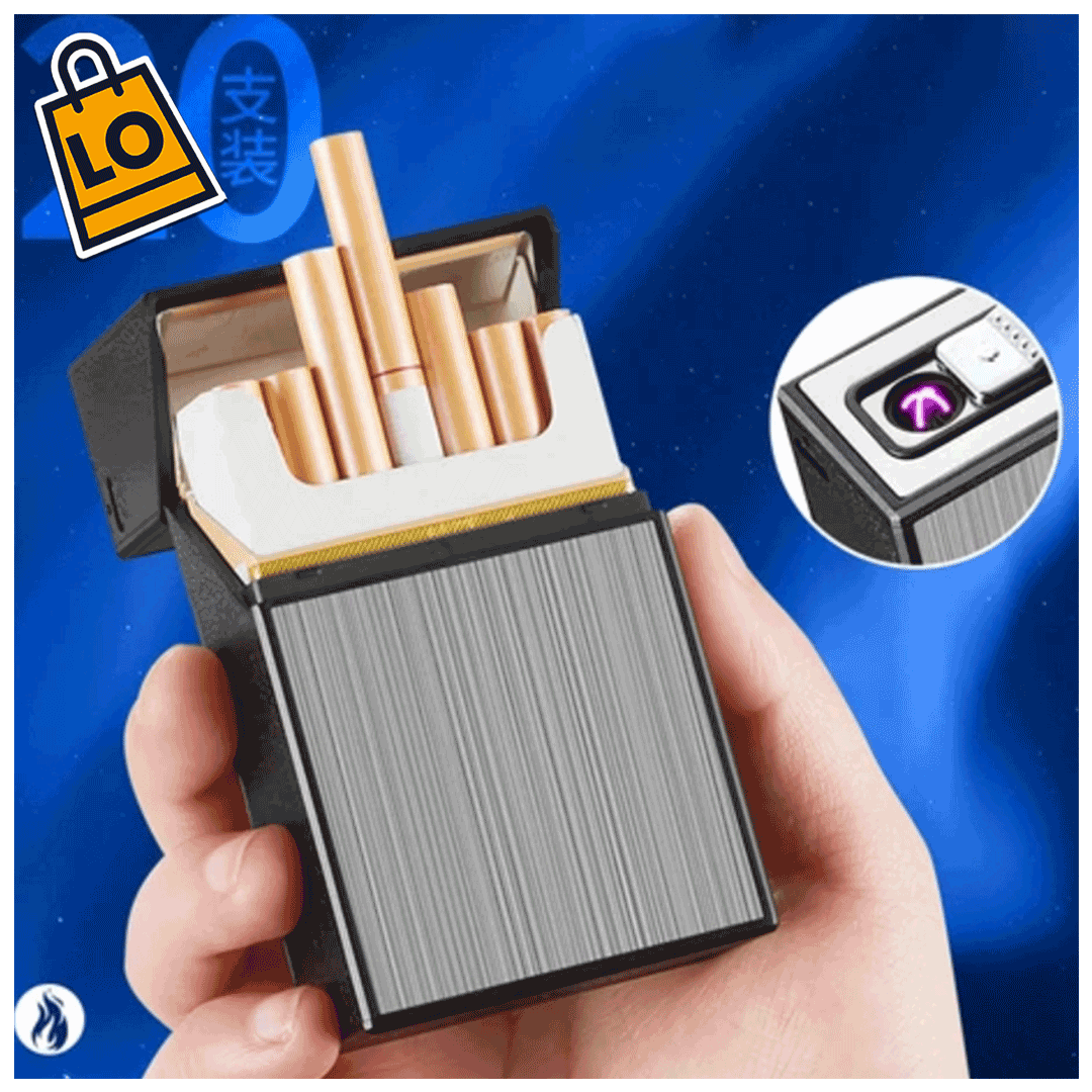 CigaraFire® PORTA CIGARRILLOS CON ENCENDEDOR