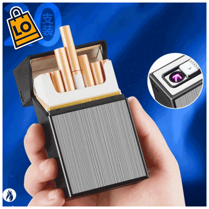 CigaraFire® PORTA CIGARRILLOS CON ENCENDEDOR