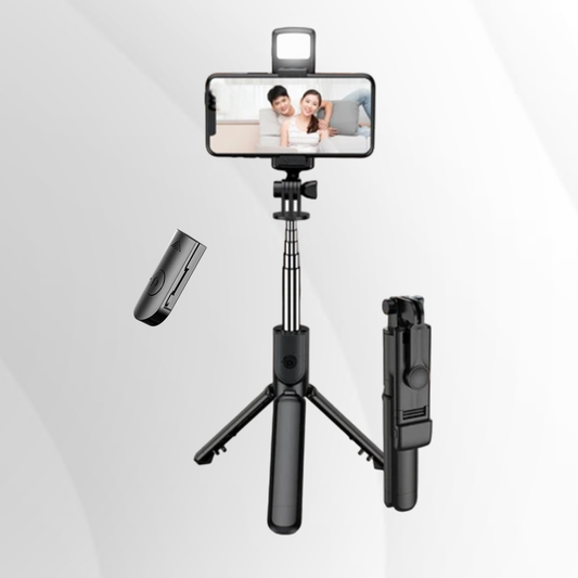 Trípode selfie stick con botón bluetooth removible