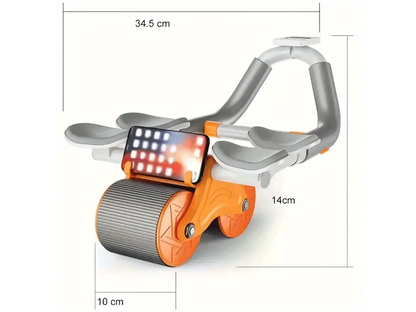 AbFitPro® / Rueda abdominal con pantalla digital y soporte para celular